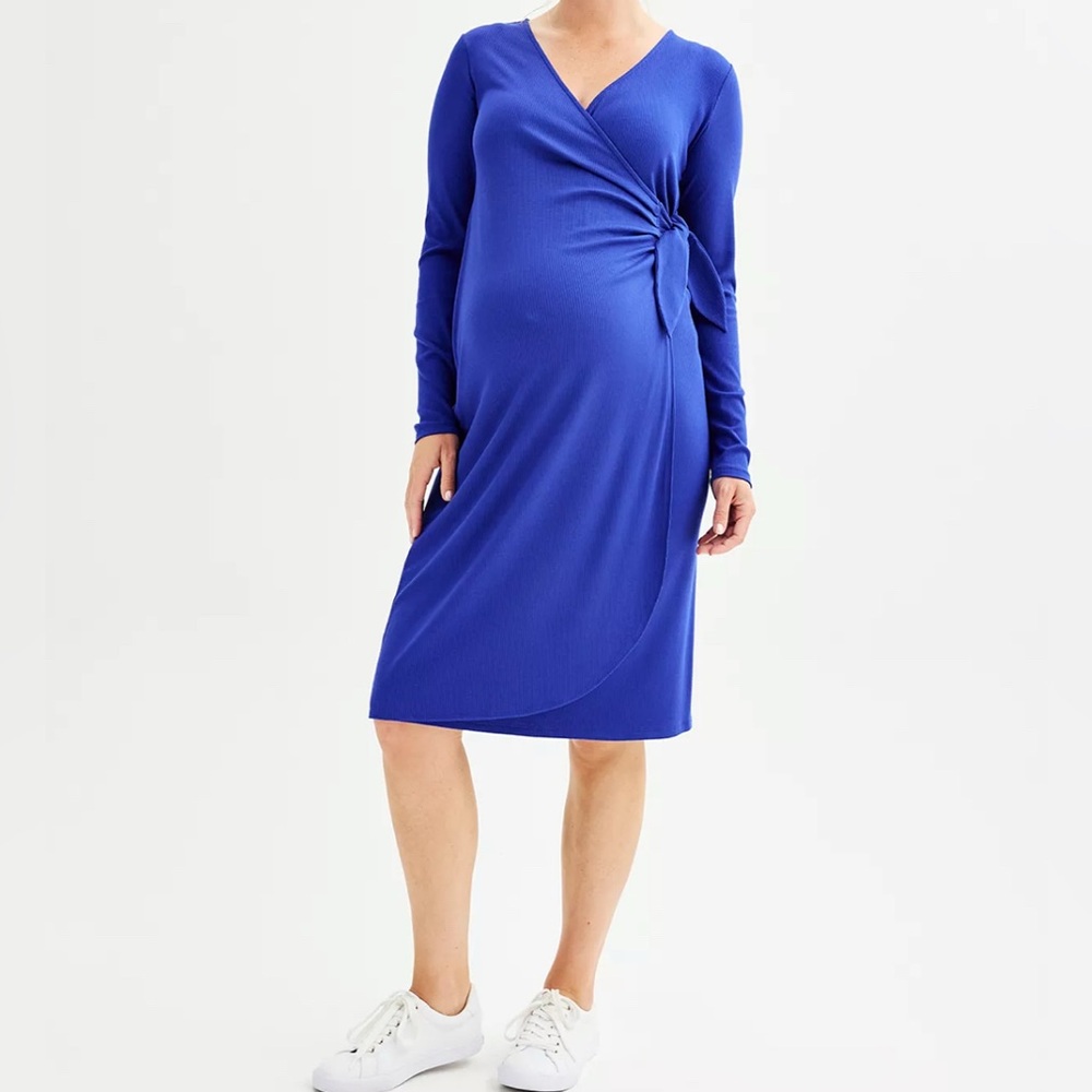 NWT Maternity Sonoma Goods For Life Knit Wrap Dress